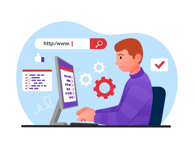 Browsing online concept