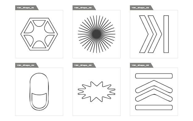 Brutalism shapes Extraordinary Graphic Assets Templates for notes posters