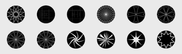 Brutalism shapes Minimalist geometric elements Simple shapes forms