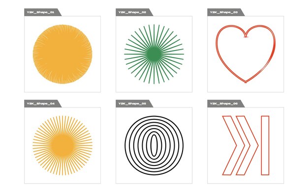 Brutalism shapes Trendy geometric postmodern figures Templates for notes posters