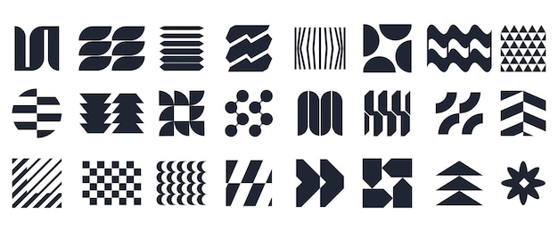 Brutalist geometric shape symbol vector element