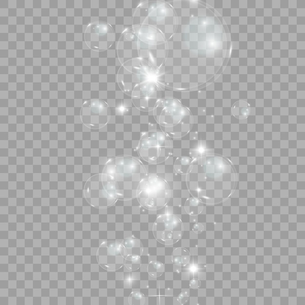 Bubble vector. soap bubble on a transparent background. Vector design.