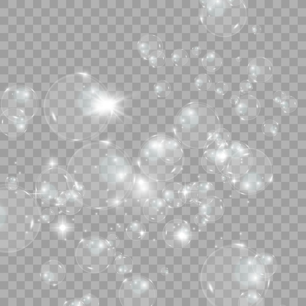 Bubble vector. soap bubble on a transparent background. Vector design.