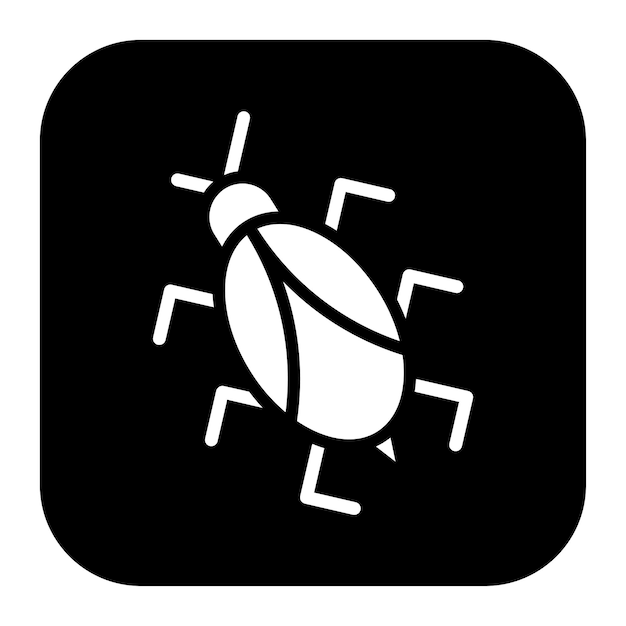 Bug icon vector image Can be used for Information Security