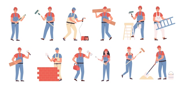 Builders and repair masters flat set