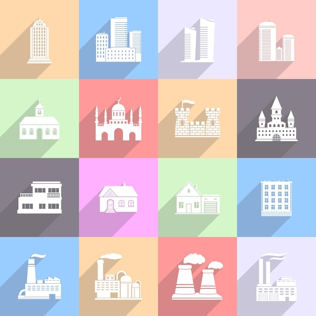 building stickers set