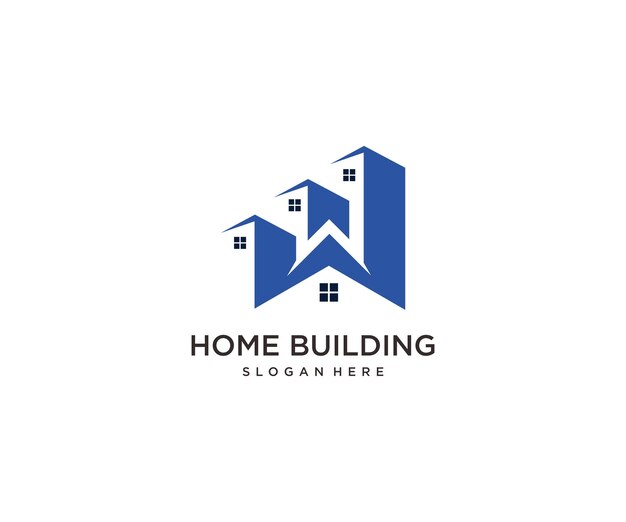 building with home logo design