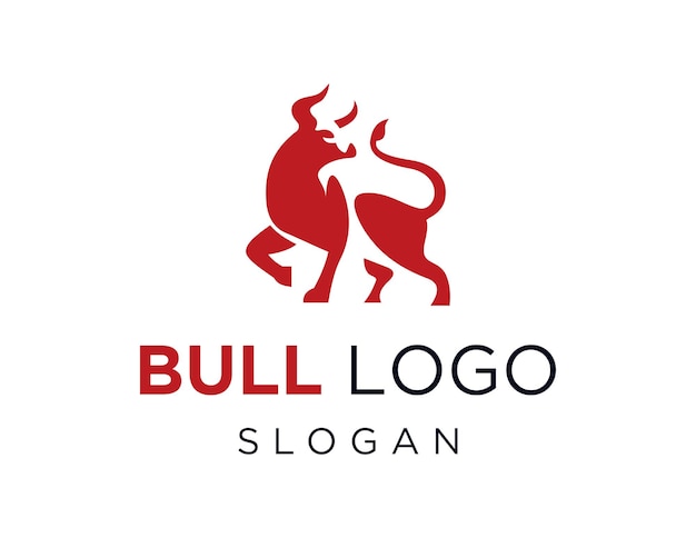 bull logo design created using the corel draw 2018 application with a white background