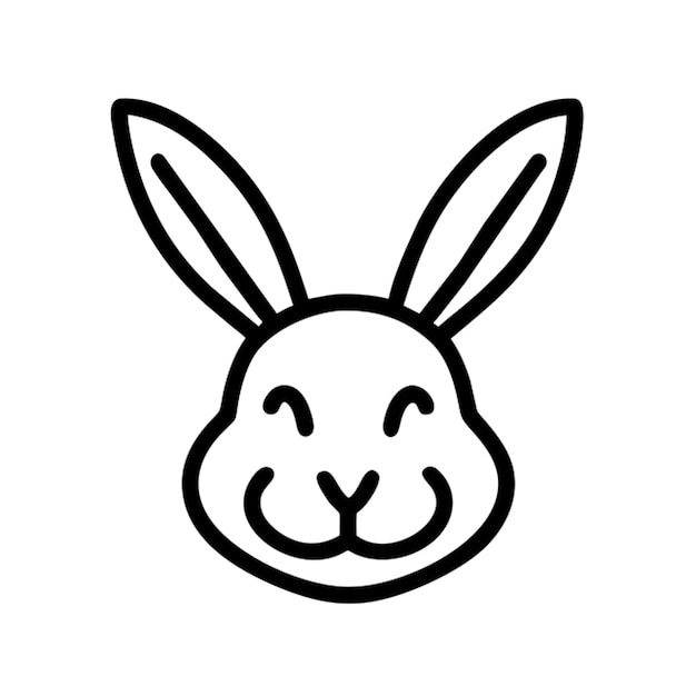 bunny head icon outline