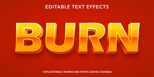 Burn Editable Text Effect