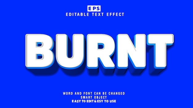 Burnt 3d Editable Text Effect Vector With Background