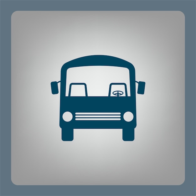 Bus passenger transportation symbol Vector illustration on a gray background Eps 10