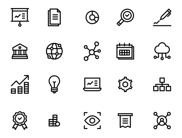 Business and Strategy Icons Infographic Elements for Presentations