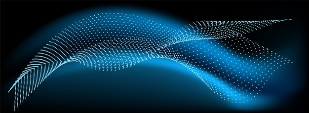 Business background template with bend waves and halftone