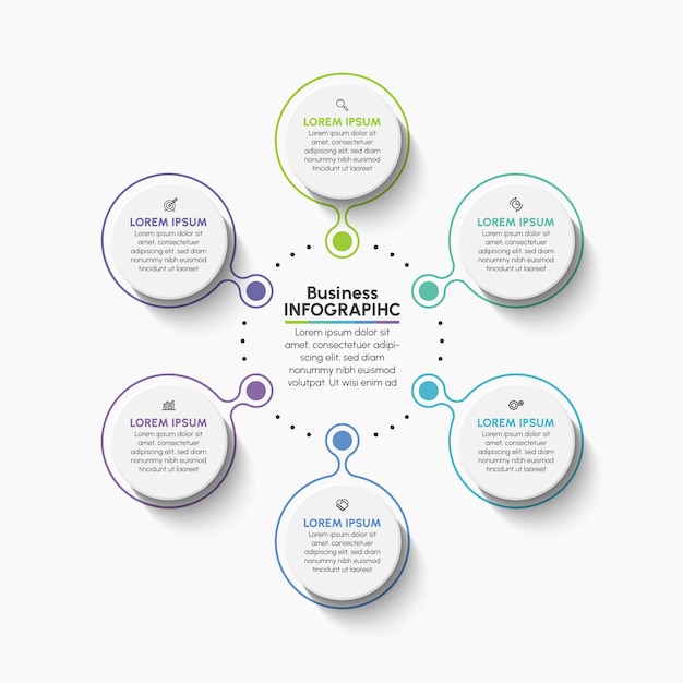 Business circle infographic template