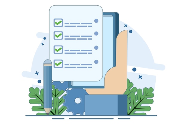 business concept vector illustration Business strategy with schedule planning and success