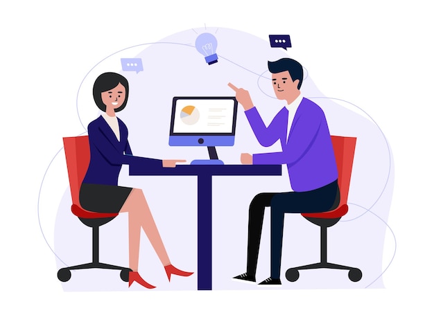 Business consultation illustration