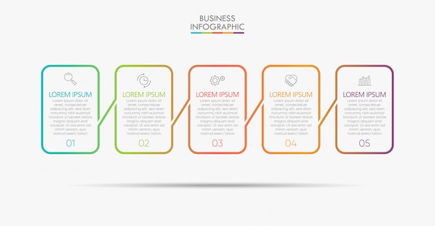 business data visualization timeline infographic icons design