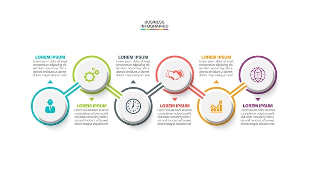 Business data visualization. timeline infographic 