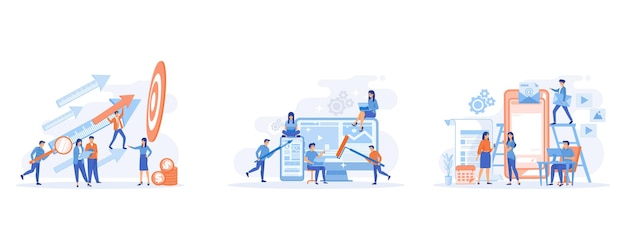 business development and career growth mobile application development business team working
