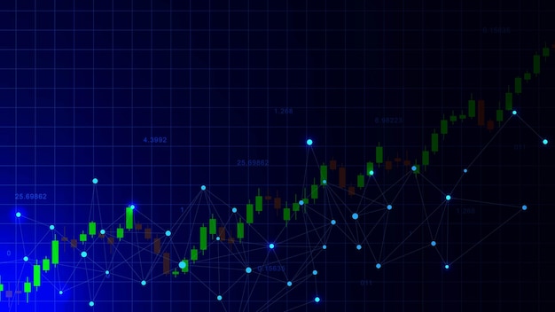 Business graph or stock market candle stick Financial investment and economic trends business idea