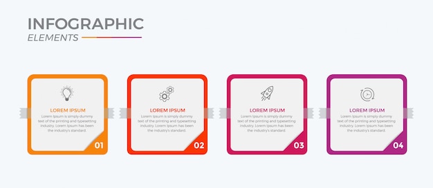 Business infographic design icons 4 options or steps