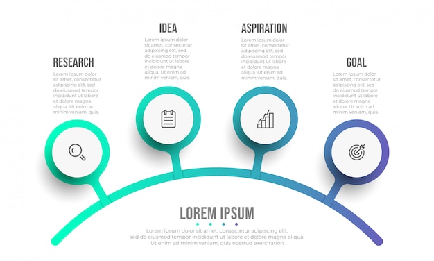 business infographic template.   diagram design with icons and 4 options or steps.