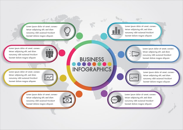 Business Infographics design concept template 