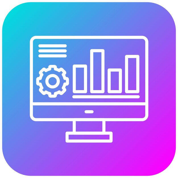 Business Intelligence -vektori-ikoni. Voidaan käyttää Business Analytics -ikonisarjassa