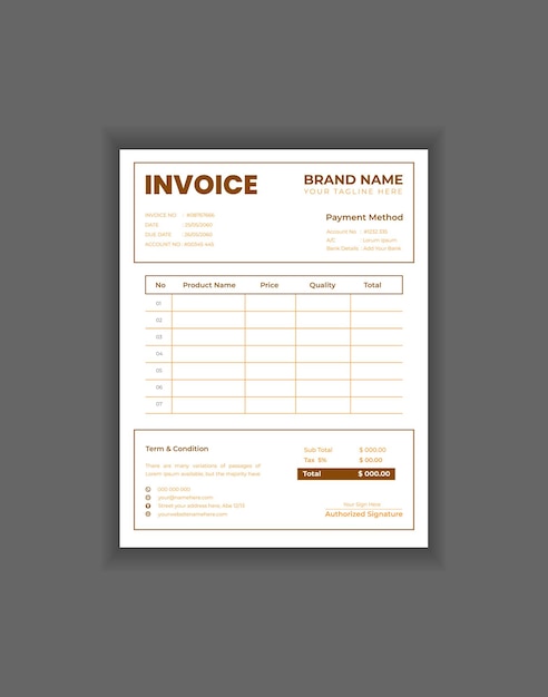 business invoice design template