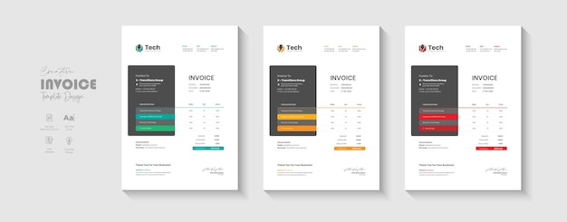 Business Invoice Template Design