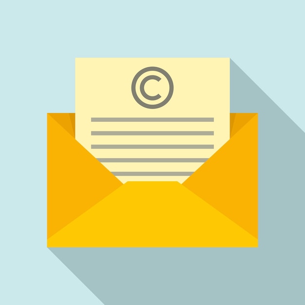 Business mail info icon Flat illustration of business mail info vector icon for web design