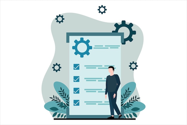 Business Management Flat Design Illustration