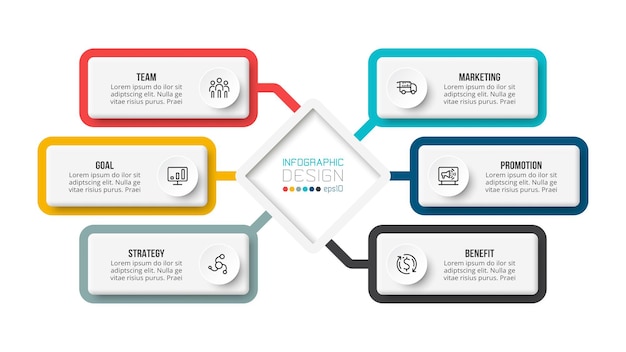 Business or marketing diagram infographic template