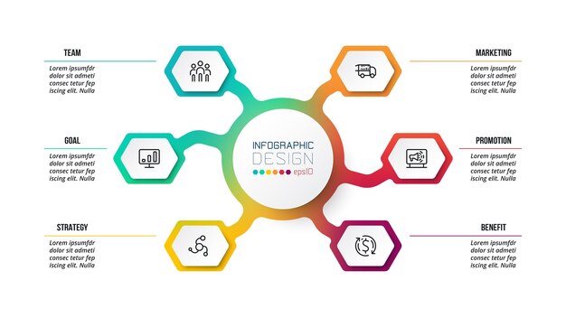 Business or marketing diagram infographic template.