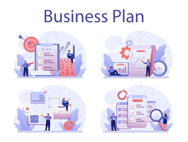 Business plan concept set