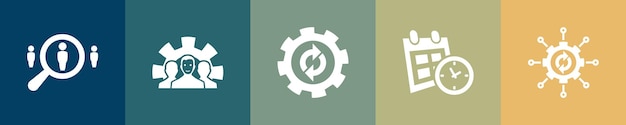 Business process icons Infographic design template Creative concept with 5 steps