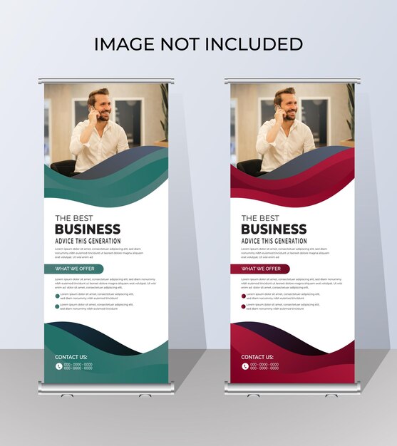 Business Roll Up Display Stand Modern banner design template