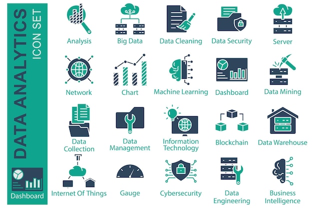 Business solid icon set