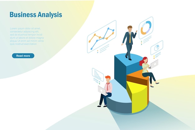 business team analysing growth graph marketing charts on virtual digital screen