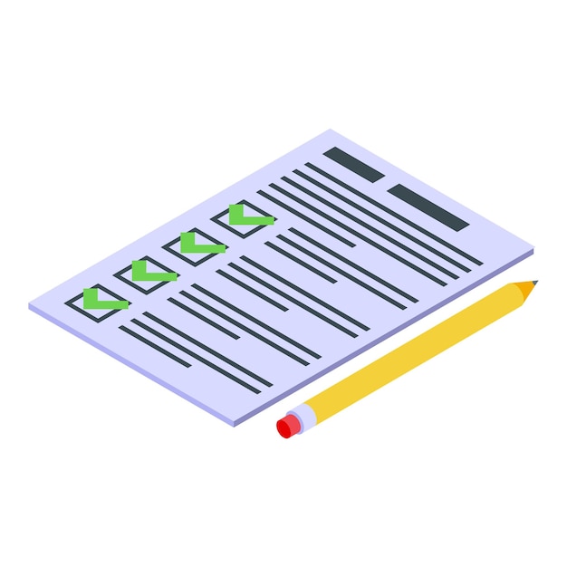 Business to do list icon isometric vector Work checklist Time task
