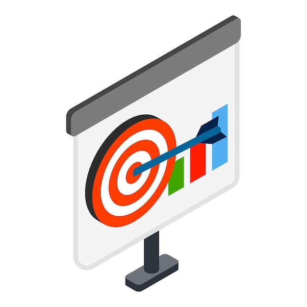 Business training icon Isometric illustration of business training vector icon for web