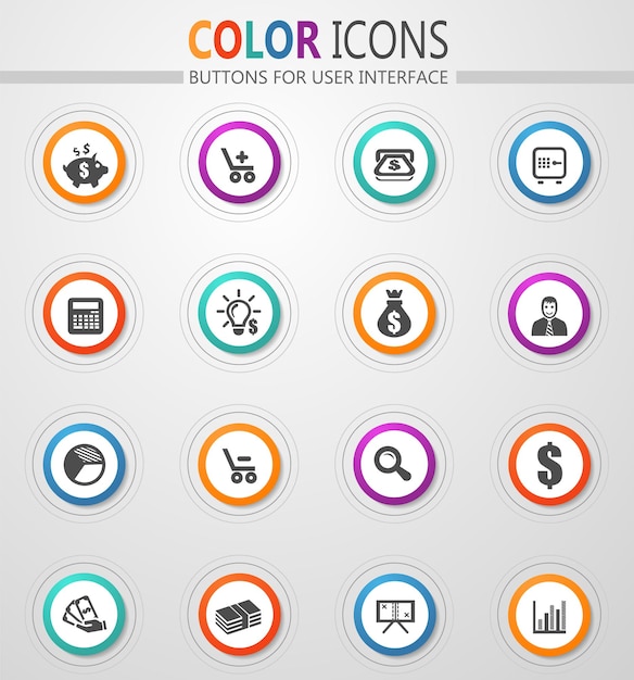 business vector icons for user interface design