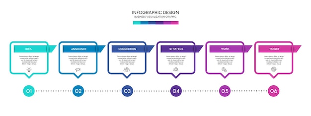 business visualization infographic design template with options, steps or processes. can be used for