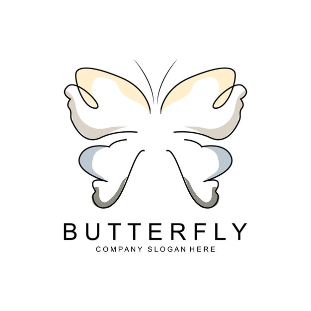 butterfly logo design beautiful flying animal company brand icon illustration screen printing salon