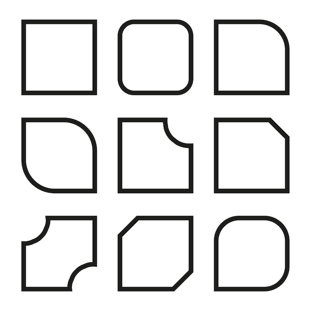 Button banner and plaque design element shapes Vector illustration