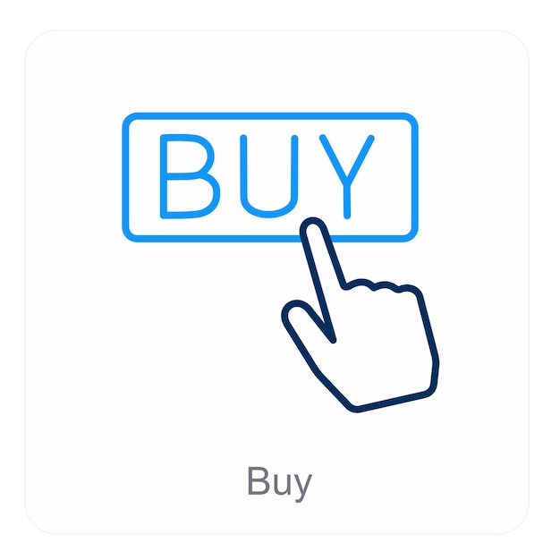 Buy and click icon concept