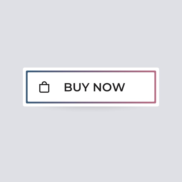 Buy Now button rectangle website design element white background gradient border