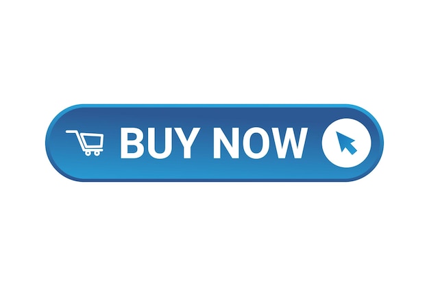 Buy now button with cart and cursor icon