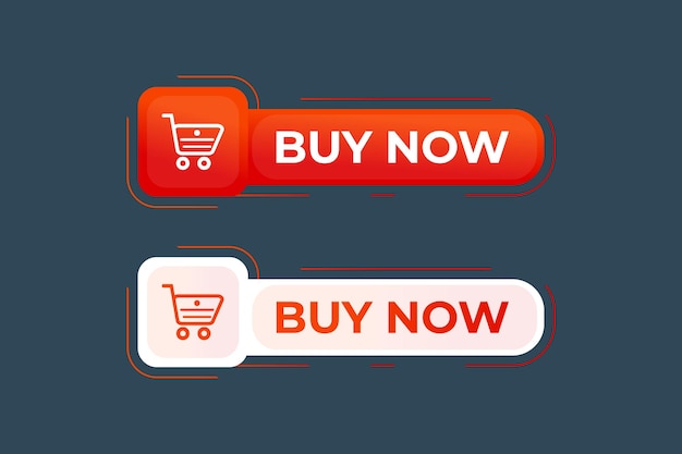 Buy now button with shop now vector element